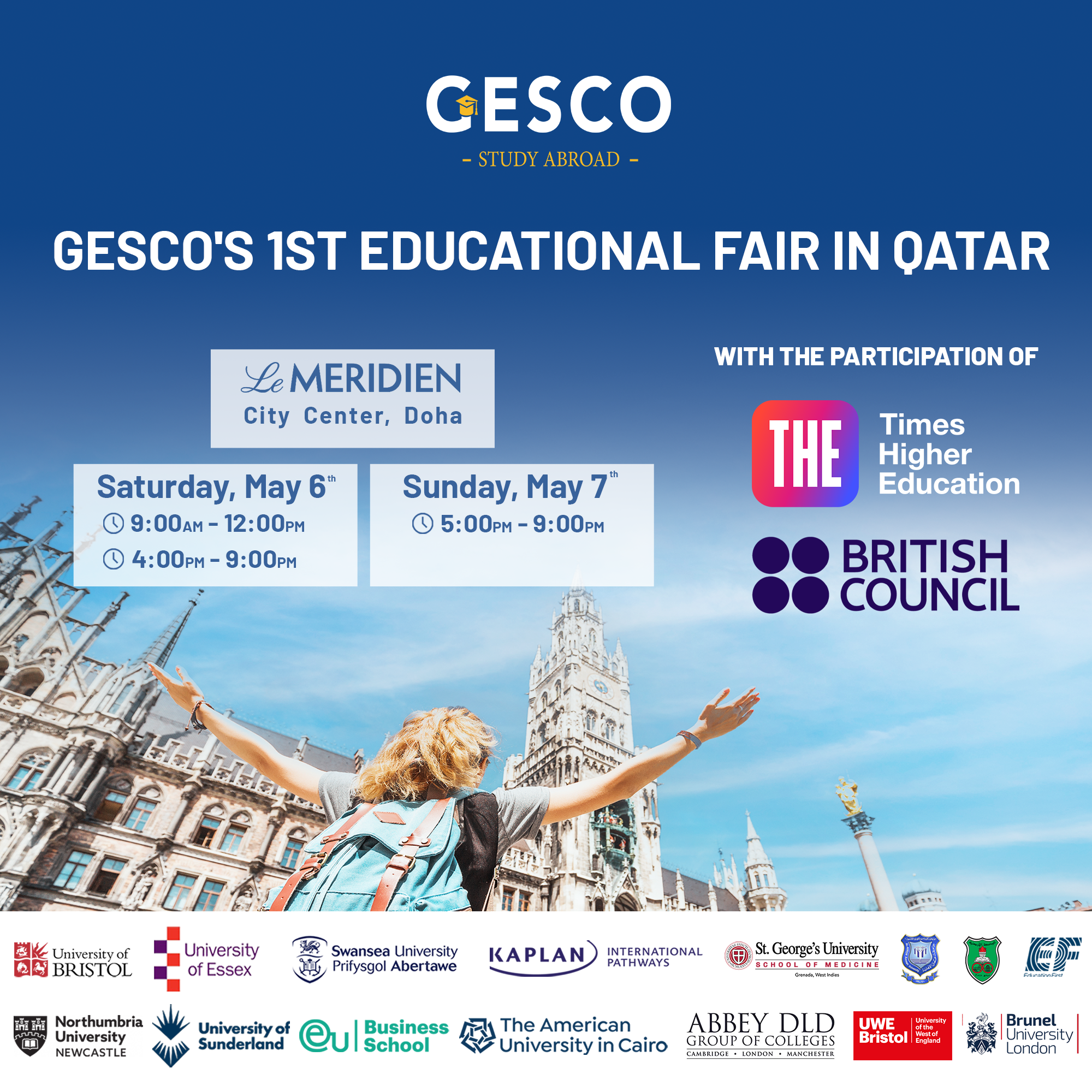 <p style="text-align: justify;">GESCO’s 1st Educational Fair in Qatar – May 6th & 7th 2023</p>