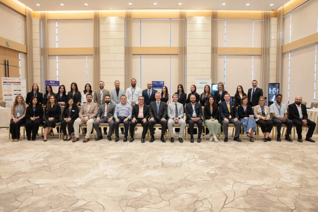 Students and university representatives at a previous GESCO education fair in Amman