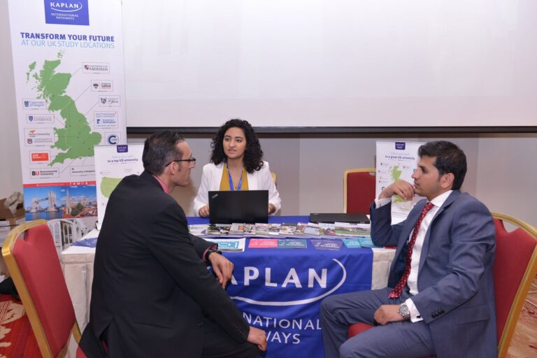 The Kaplan stand at the GESCO education fair